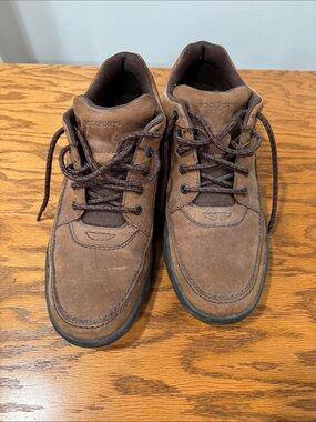 Rockport Brown Suede Lace-Up Slip-On Sneakers